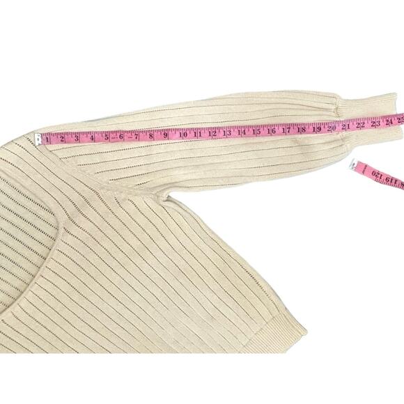 Stitches and Stripes Cotton Butter Cream Square Neck Sweater NEW Size XXL - Picture 4 of 9